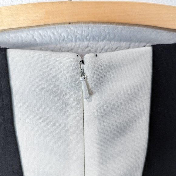 Nue by Shani Bodycon Quality Midi Dress Black Cream Zip Up Classic Heavyweight - Picture 8 of 8